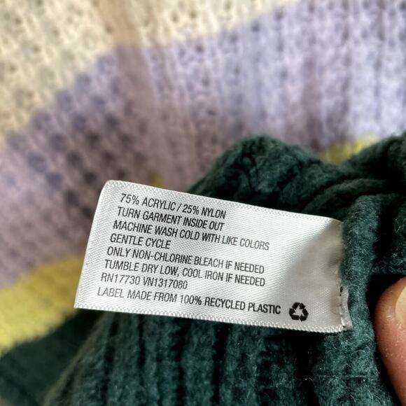 UNIVERSAL THREADS Multicolor Bold Stripe Womens Sweater Long Wide Sleeve Small - Picture 3 of 7